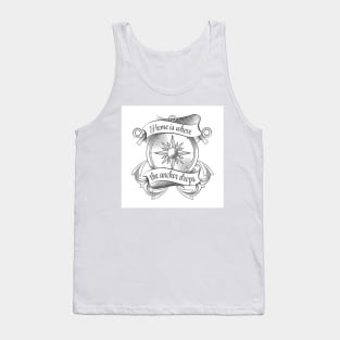 Compass with Anchors Tattoo Tank Top